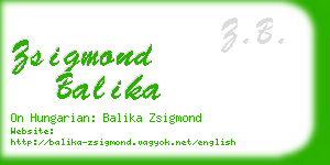 zsigmond balika business card
